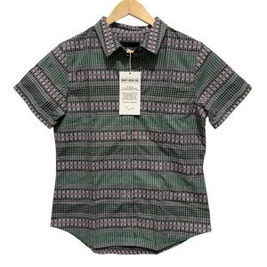 Wildfang Essential Button Up Shirt Gingham Sage Size Small NEW